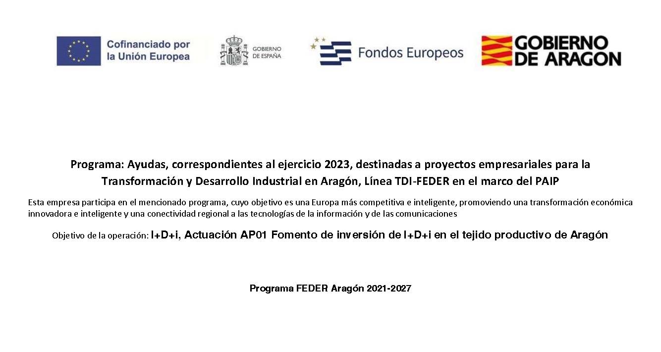 Programa FEDER Aragón 2021-2027, ayudas para proyectos empresariales de transformación y desarrollo industrial en Aragón.